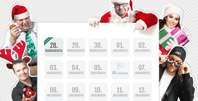 kasinoiden joulukalenterit 2017