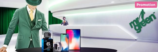 Mr Green tavaraa vai käteistä