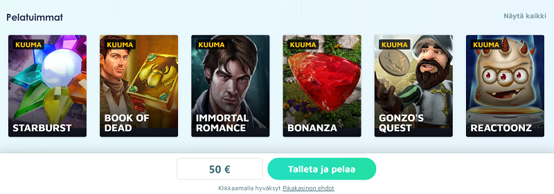 Pikakasino 3 pikakasino pelit