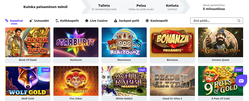 Boost Casino 5 Boost kasino pelivalikoimakuva
